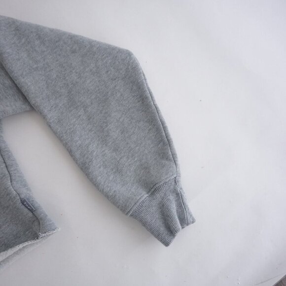 Aritzia TNA Grey Cropped Hoodie Cotton Sweatshirt Sweater XS - Picture 3 of 12